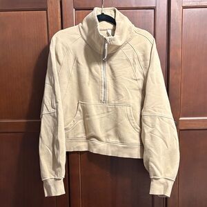 lululemon athletica Tan Half-Zip Sweatshirt